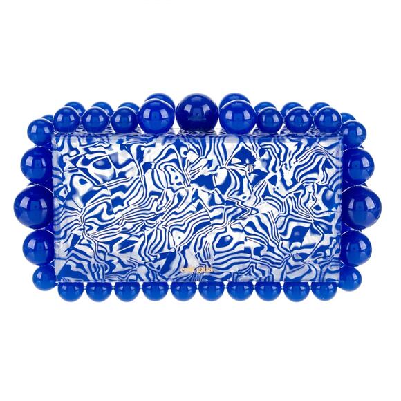 cult gaia Handbags - Cult Gaia Eos Beaded Marbled Acrylic Clutch